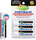 Dr. Dan's Cortibalm 3-Pack 1% Hydrocortisone Lip Balm for Dry Cracked Lips
