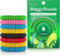 BuggyBands 12 Pack Mosquito Repellent Bracelets for Adults & Kids,DEET-Free