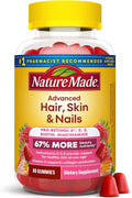 Nature Made Advanced Hair Skin and Nails Gummies, 80 Gummies