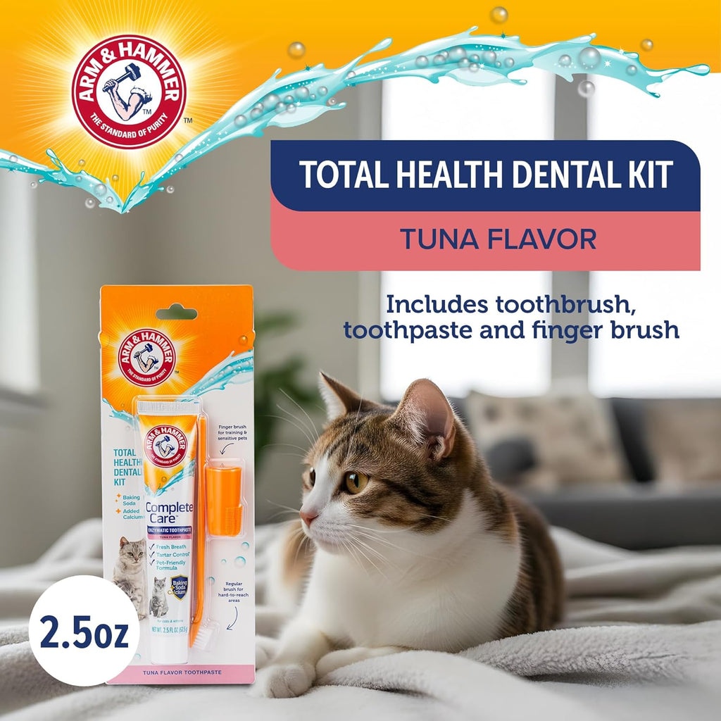 Arm & Hammer Complete Care Cat Dental Kit, Tuna Flavor, 2.5 Oz