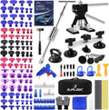 Car Dent Puller Kit, 140 PCS Paintless Dent Removal Kit with T-bar Dent Puller, Bridge Puller, Dent Lifter, Suction Cup Puller. Dent Remover Tool for Car Dents, Hail Damage, Door Ding Repair