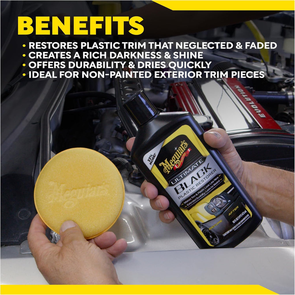 Meguiar's Ultimate Black Plastic Restorer, 16 Oz
