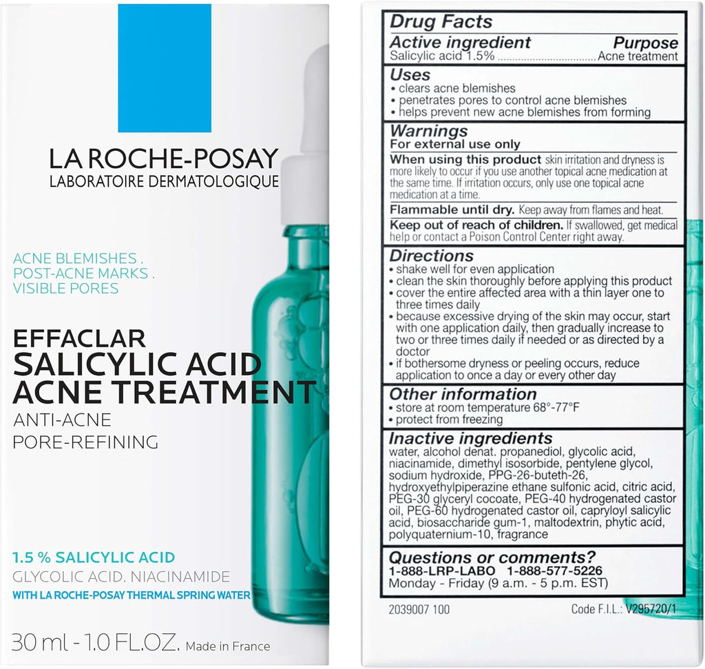 La Roche-Posay Effaclar Salicylic Acid Acne Serum Treatment Pore Minimizer