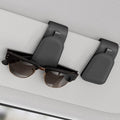 Sotfamily Magnetic Sunglass Holder for Car Visor, 2 Packs, Faux Leather