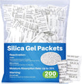 Sukh 100PCS Silica Gel Packets - 2g Desiccant Beads Moisture Absorbers