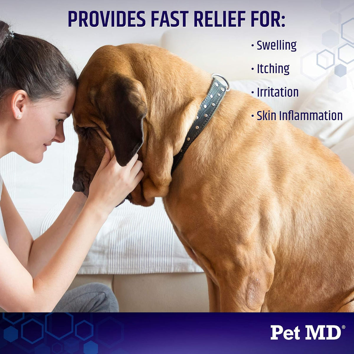 Pet MD Hydrocortisone Spray for Dogs, Cats, Horses - 4 oz | Itch Relief Spray & Hot Spot Remedy for Dogs Irritated Dry Itchy Skin, Allergies, & Other Topical Discomforts
