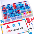 Gamenote Magnetic Letters Kit, 238 Pieces with Magnetic Board and Markers