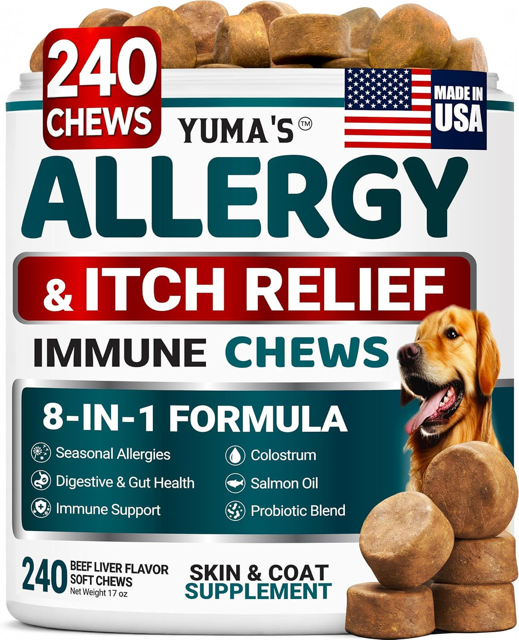 Dog Urine Neutralizer for Lawn - 170 Chews - Grass Green Saver Supplement