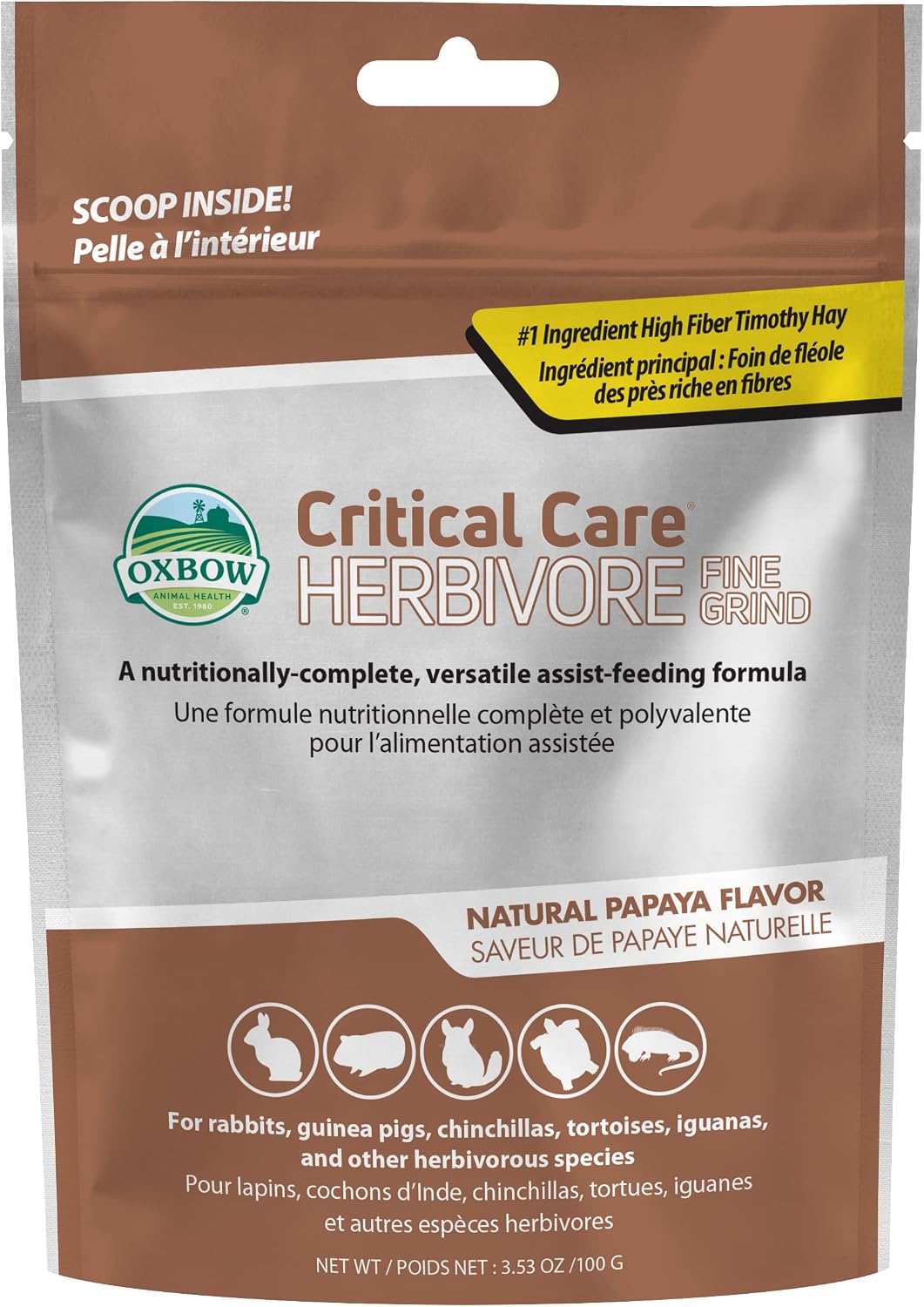 Oxbow Critical Care Herbivore, Rabbit & Guinea Pig, Apple Banana, 141 g