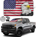 Autoamerics Truck Windshield Sun Shade - American Flag, 64 x 33.5 in