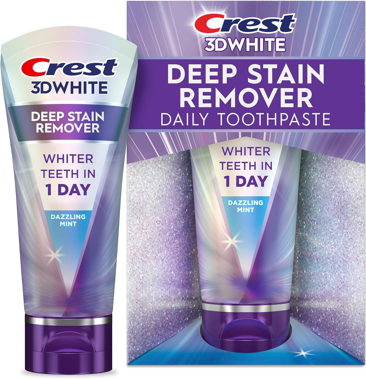 Crest 3DWhite Brilliance Deep Stain Remover Dazzling Mint Toothpaste - 2.1oz
