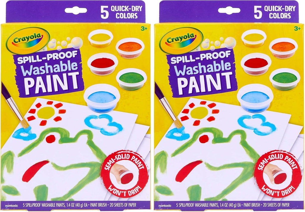 Crayola Spill Proof Paint Set Washable Paint Set for Kids, Arts & Crafts