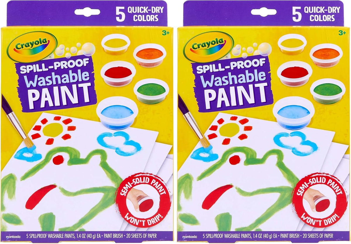 Crayola Spill Proof Paint Set Washable Paint Set for Kids, Arts & Crafts