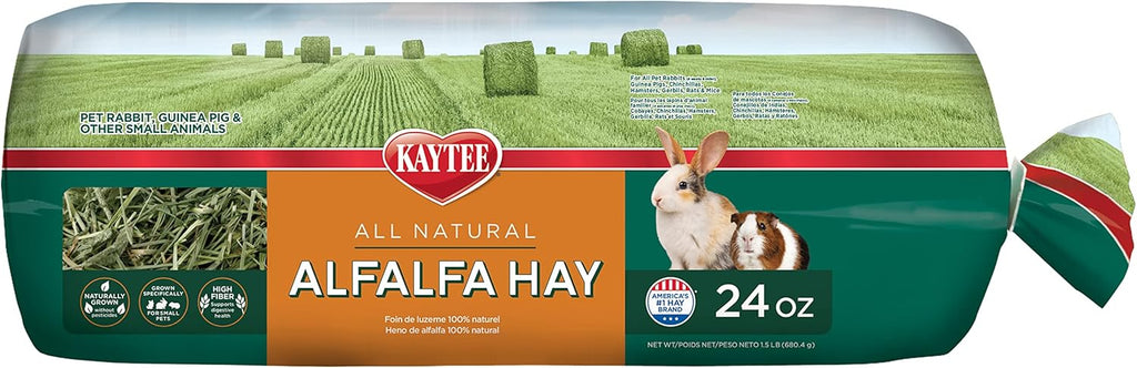 Kaytee Alfalfa Mini Bales, Guinea Pig Hay, 24 Ounces