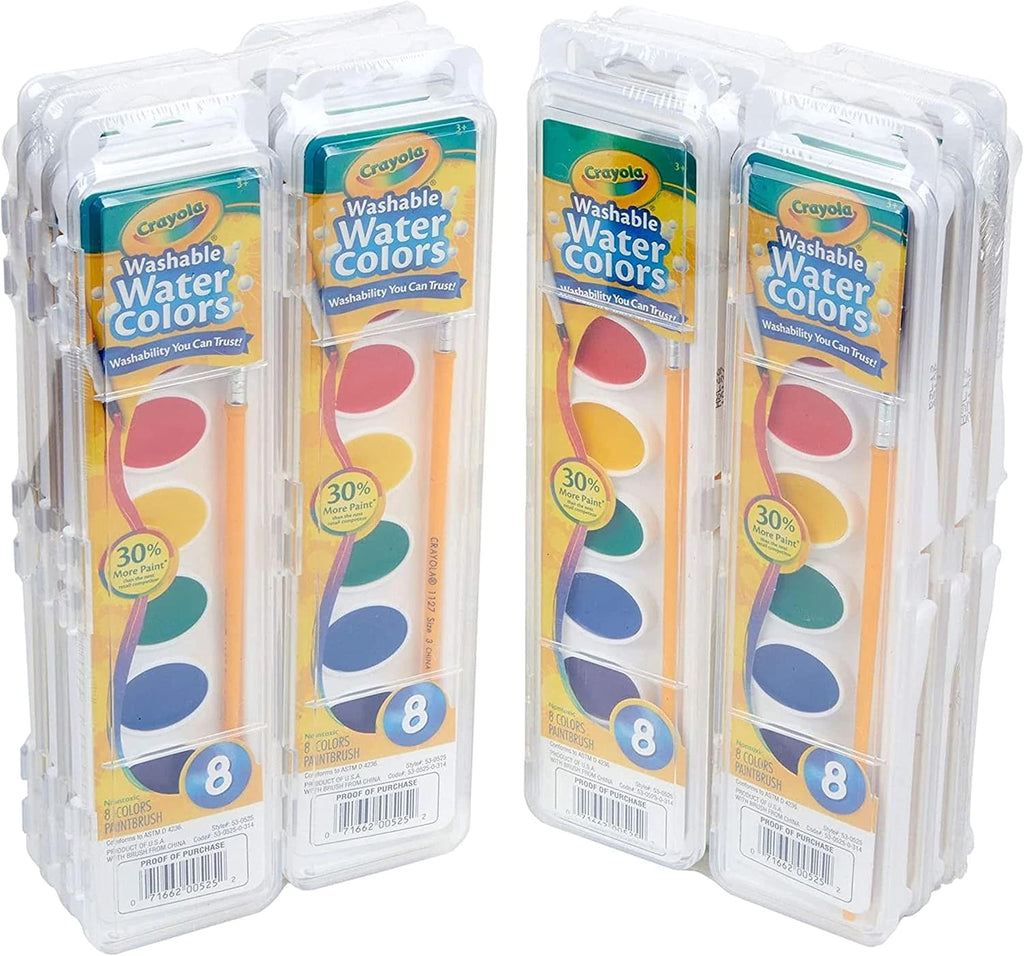 Crayola Washable Watercolor Paint Sets, Bulk Art Supplies for Teacher 12ct