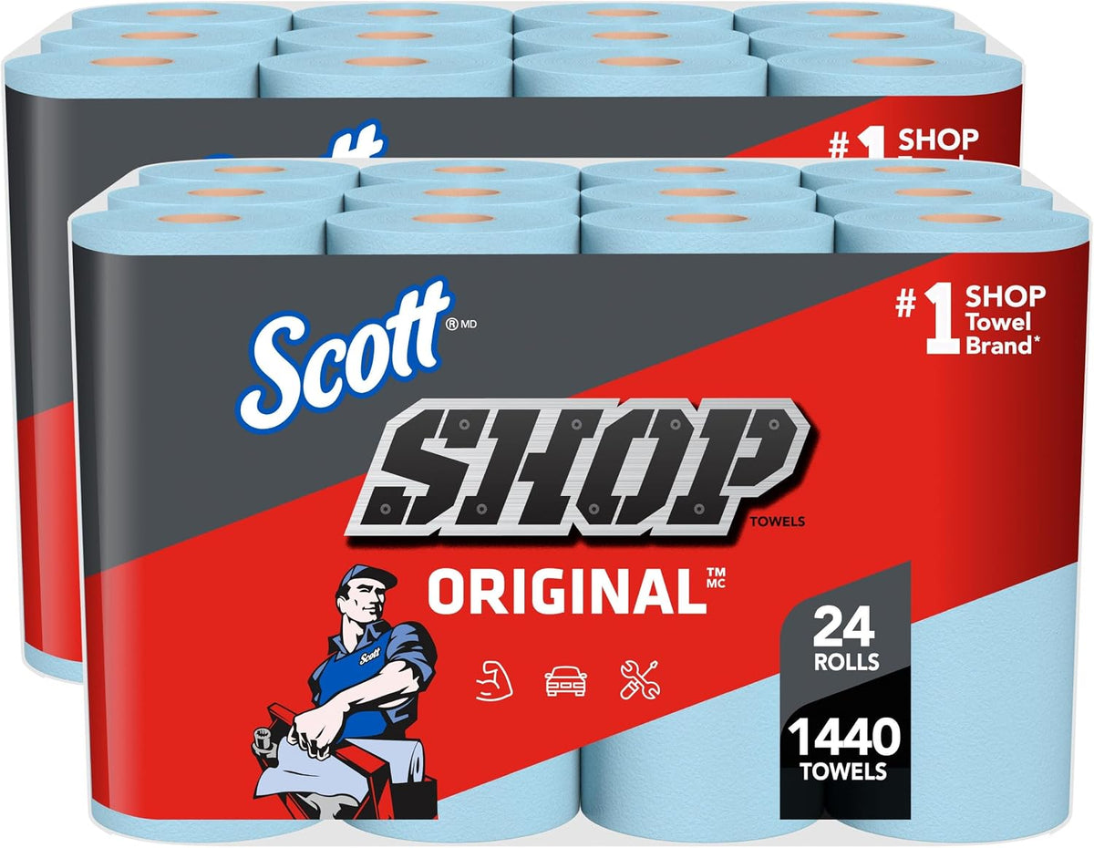 Scott Shop Towels Original Big Rolls, 60 Towels/Roll, 24 Big Rolls/Case