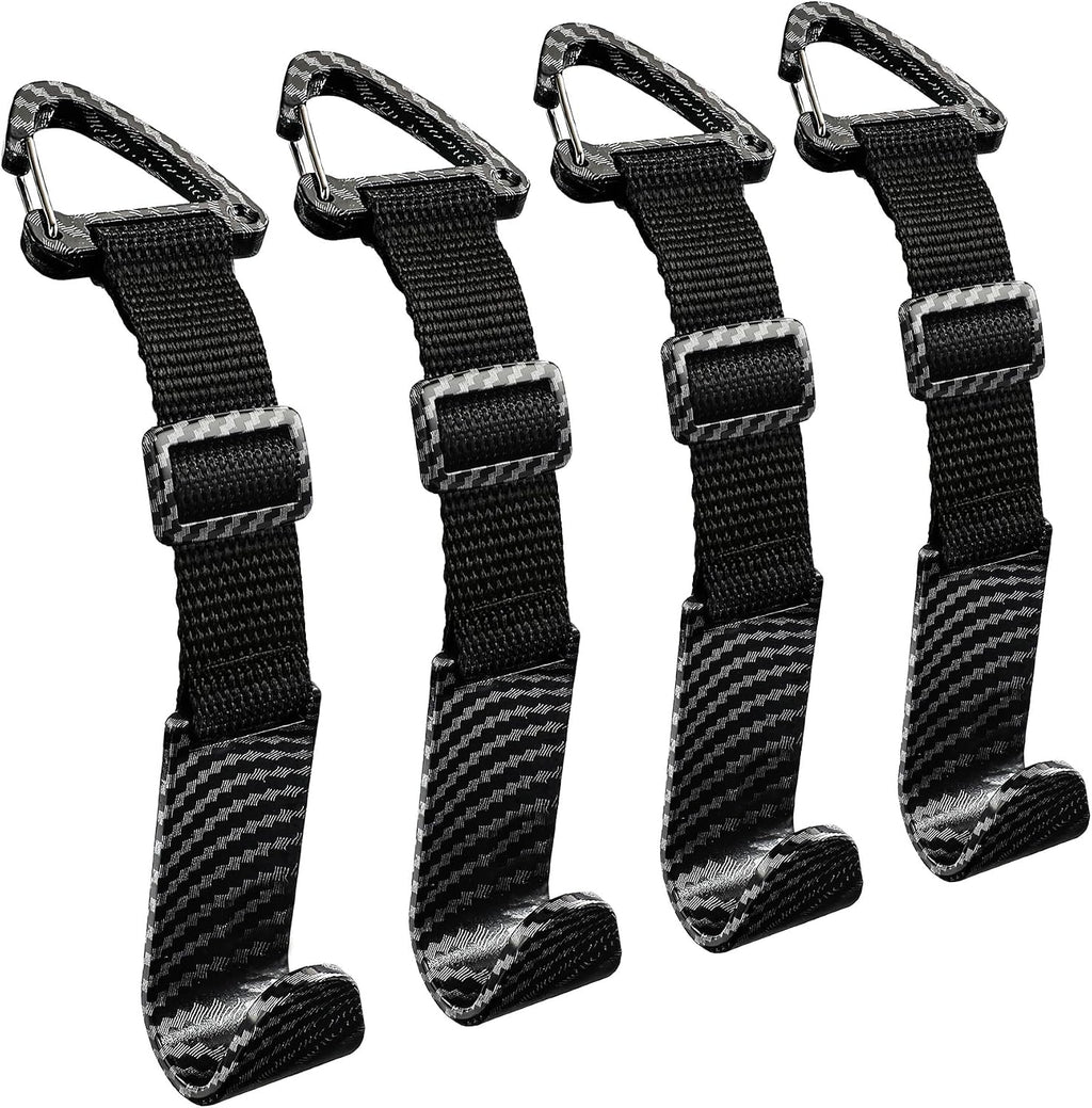 Amooca 4 Pack Anti-drop Headrest Hooks Adjustable Car Seat Organizer