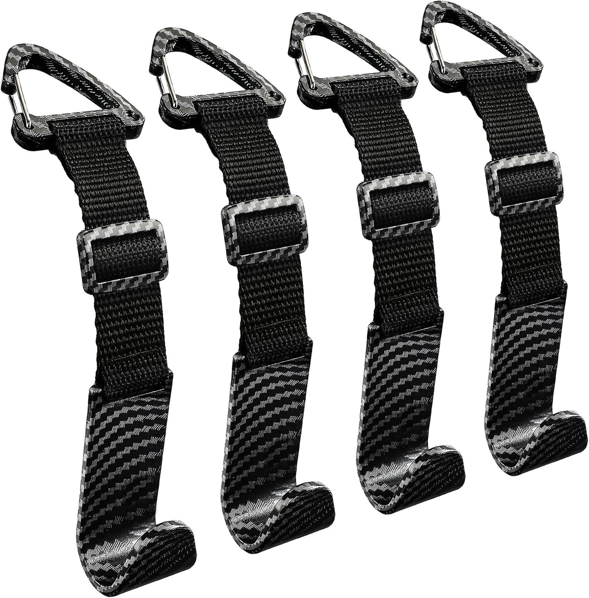 Amooca 4 Pack Anti-drop Headrest Hooks Adjustable Car Seat Organizer