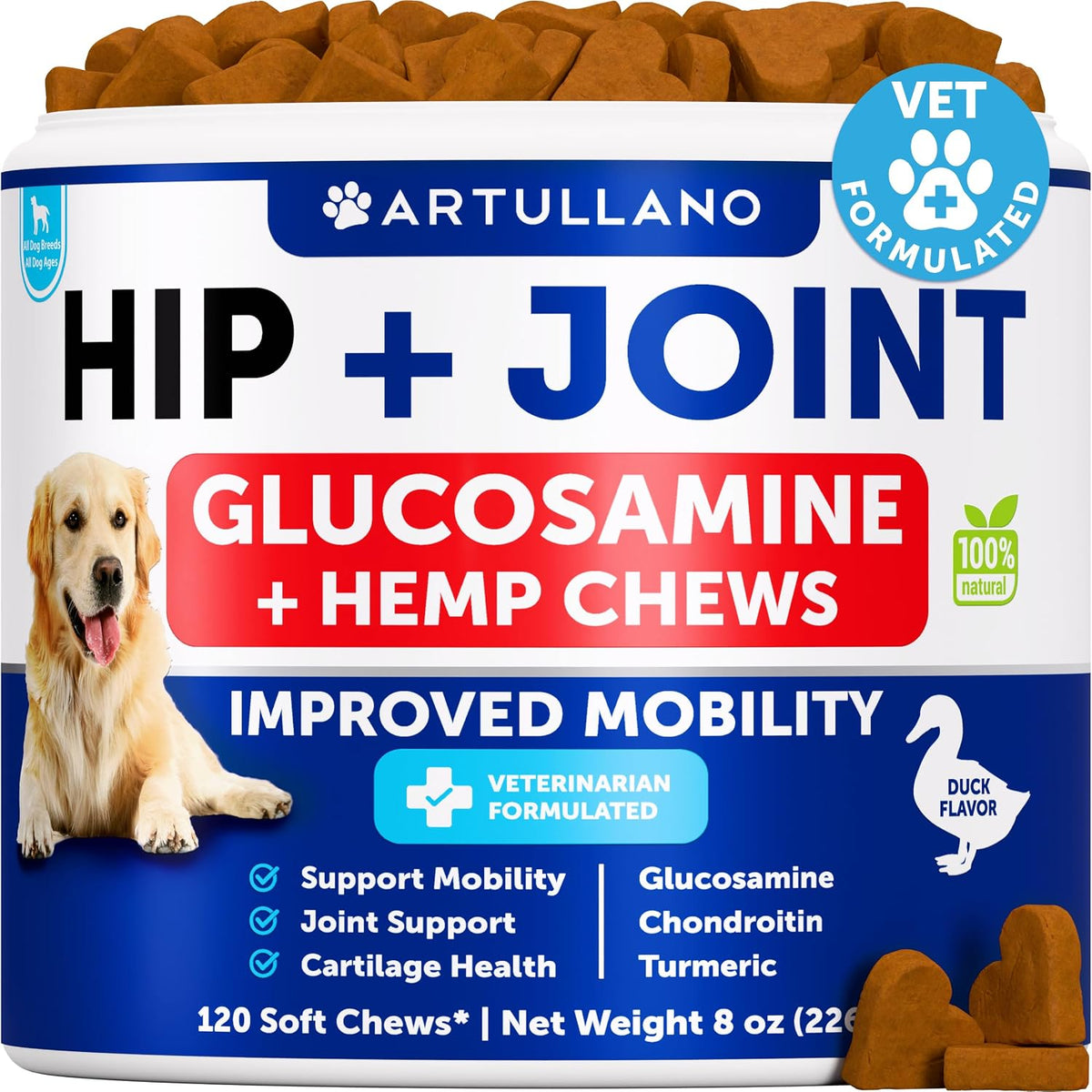 Dog Calming Chews - 120 Treats - Hemp Calming Chews for Dogs for Anxiety