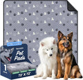 WanpeeGoo Washable Pee Pads for Dogs, Waterproof, 18 x 24 in, 4 Pack, Gray | Super Absorbent, Waterproof and Non-Slip; Washable, Reusable Dog Pads for Crates, Playpens, Floors, Furniture and Travel