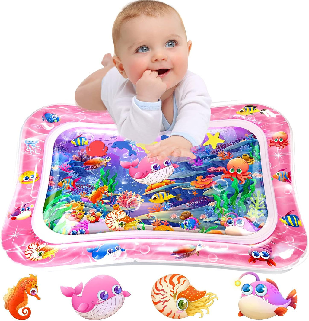 Infinno Inflatable Tummy Time Water Mat, Baby Sensory Toys 3-24 Months
