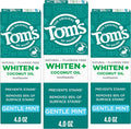 Tom's of Maine Whiten and Coconut Oil Toothpaste, Gentle Mint, 3 Pack, 4 oz