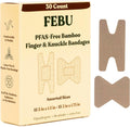 FEBU PFAS Free Bamboo Fabric Bandages, 75 Count Strip