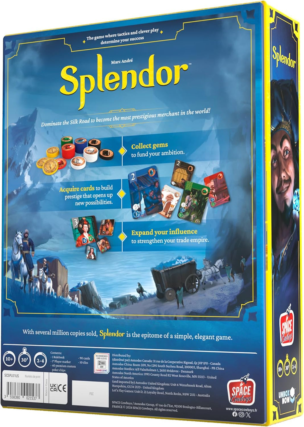 Asmodee Splendor Gem Trading Strategy Board Game, 2-4 Players