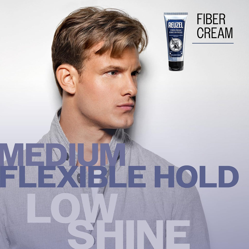 Reuzel Fiber Cream, Provides a Low Shine Finish, 3.38 oz