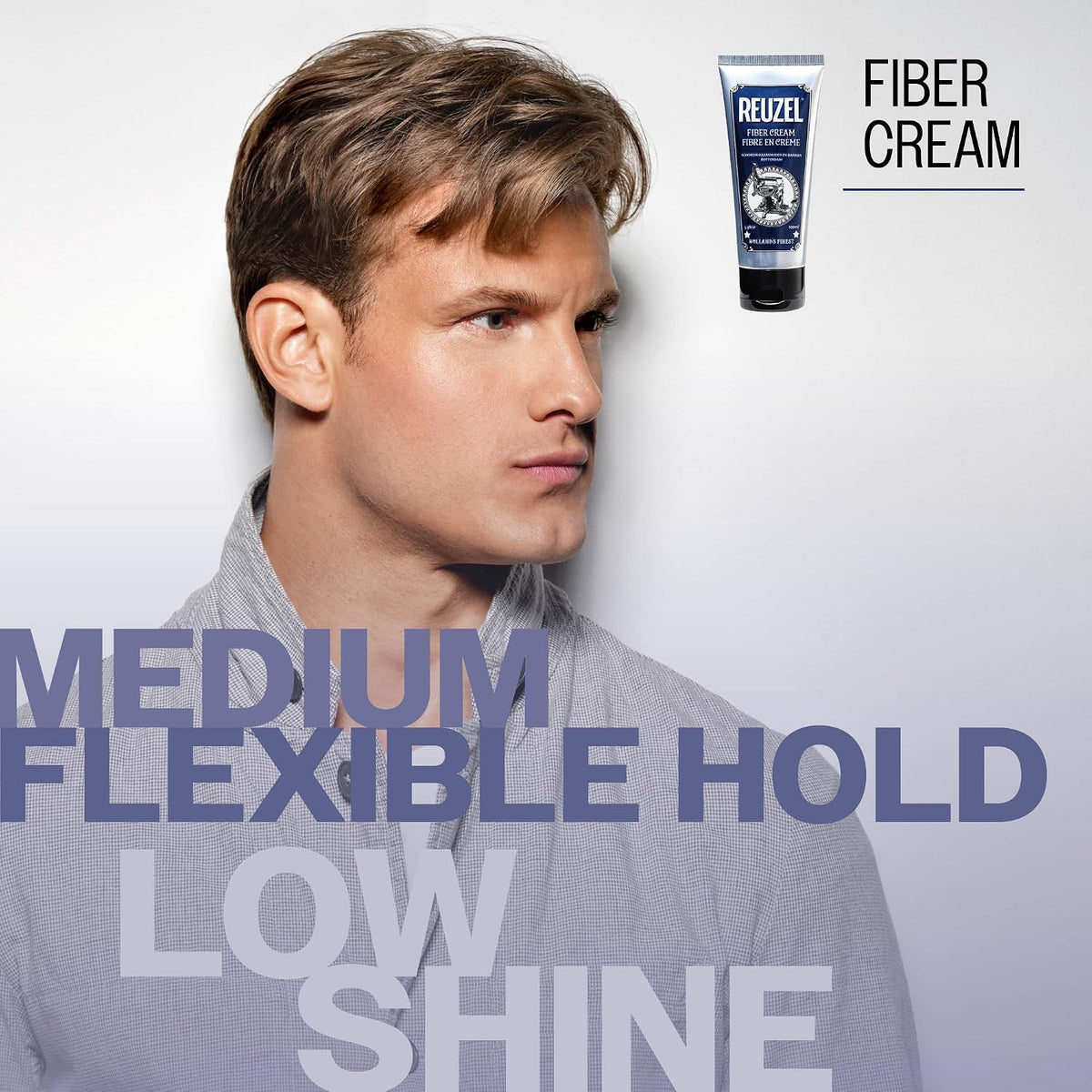 Reuzel Fiber Cream, Provides a Low Shine Finish, 3.38 oz
