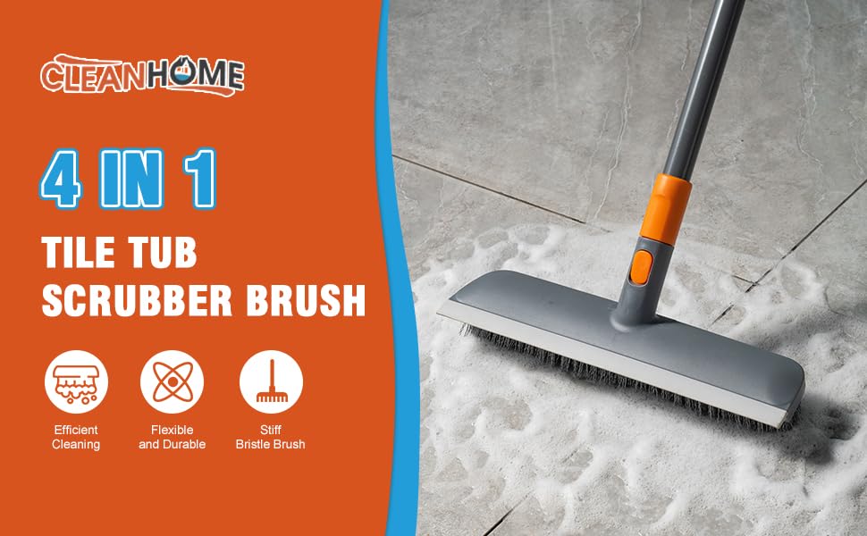 CLEANHOME Floor Scrub Brush Tile Tub Scrubber Brush