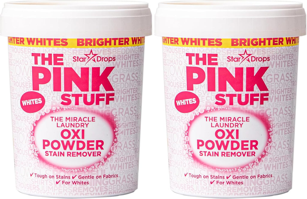 The Pink Stuff Miracle Laundry Oxi Powder Stain Remover for Whites, 35.2 Oz