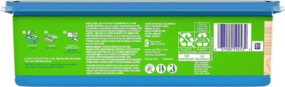 Swiffer Heavy Duty Mop Wet Multi-Surface Cloth Refills for Floor Mopping and Cleaning, Hardwood Floor Cleaner, 20 count