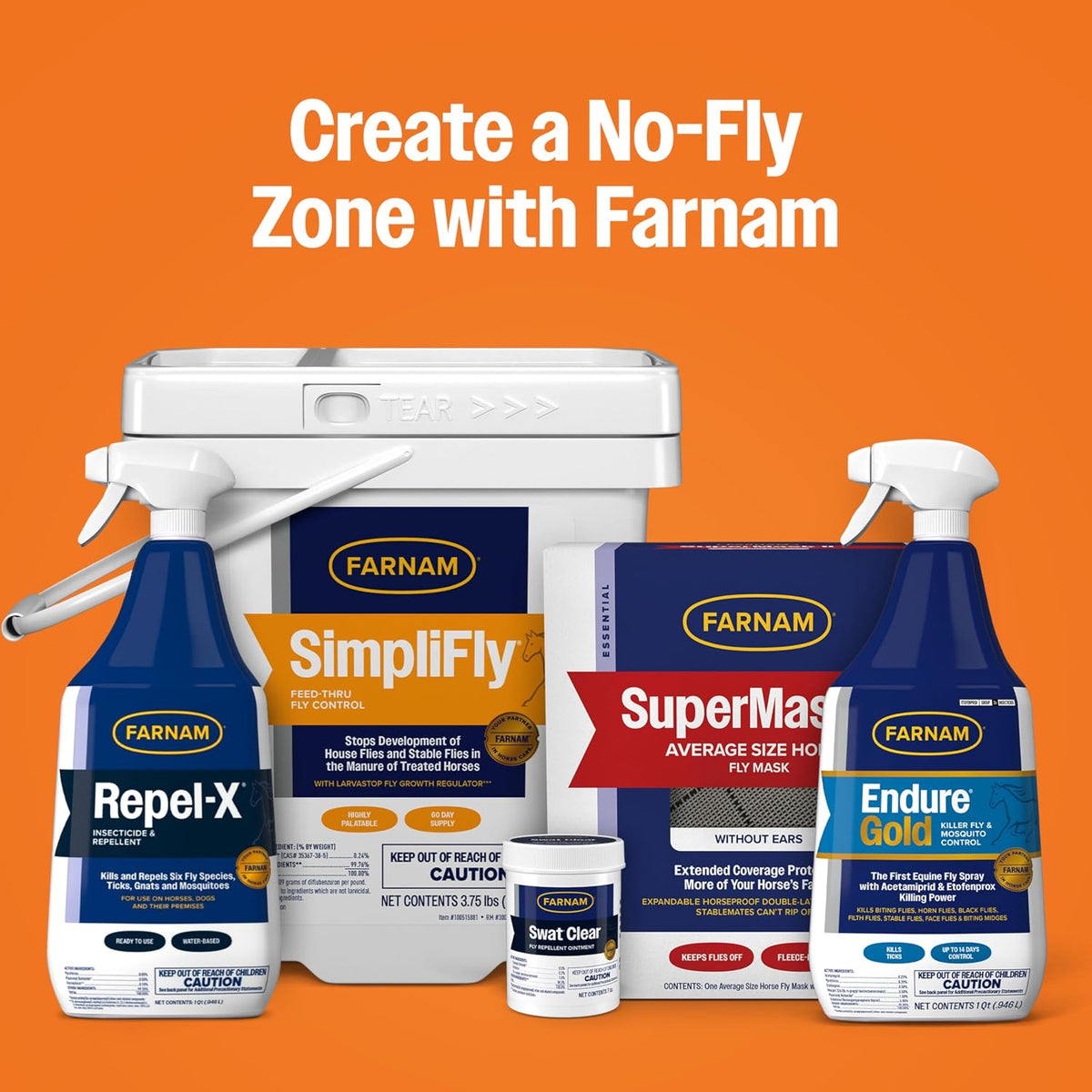 Farnam Repel-X Ready-to-Use Horse Fly Spray for Horses, 32 Fl Oz