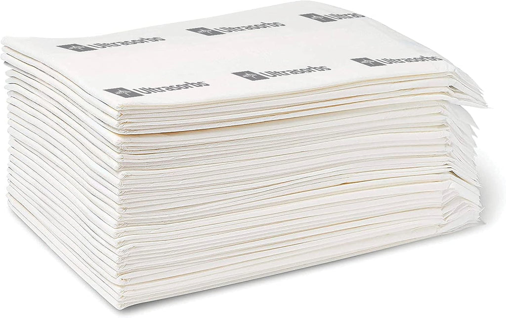 Medline Ultrasorbs Drypads, 30" x 36", 25 Count, Super Absorbent Disposable Bed Pads, Large Incontinence Bed Pads, Chucks Protective Underpads, 10 Times More Absorbent, For Adults, Elderly