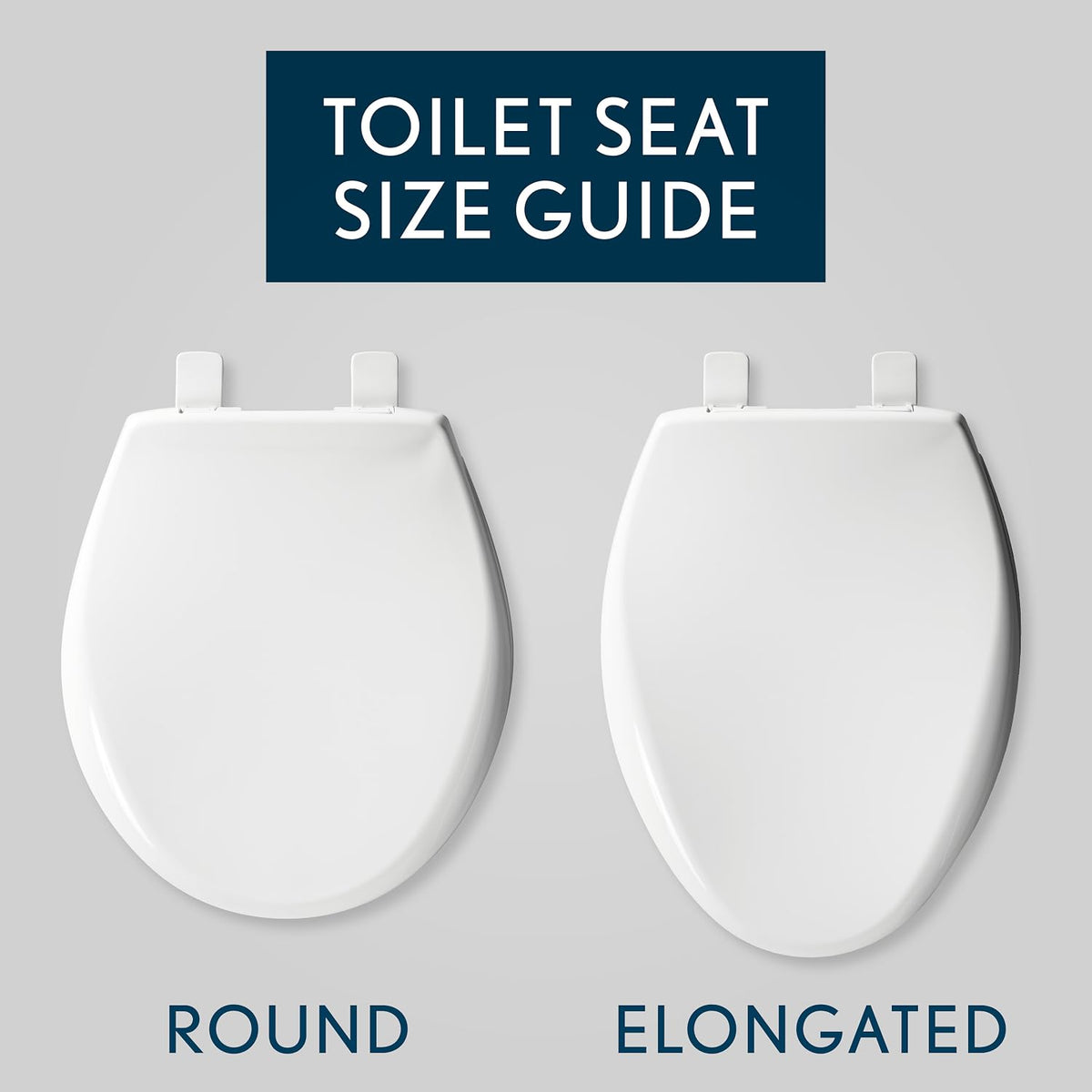 Bemis Slow Close Elongated Toilet Seat, Easy Clean Hinges, White