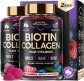 Biotin Gummies for Hair Growth Support - for Women & Men - Berry, 60 Gummy