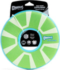 Chuckit! Max Glow Zipflight Flying Disc Dog Toy, Floats, Medium, 8.5in | Water-Floating Flyer Made with Durable Polyester Construction for Beach and Pool Play; Sized for Medium and Large Dogs