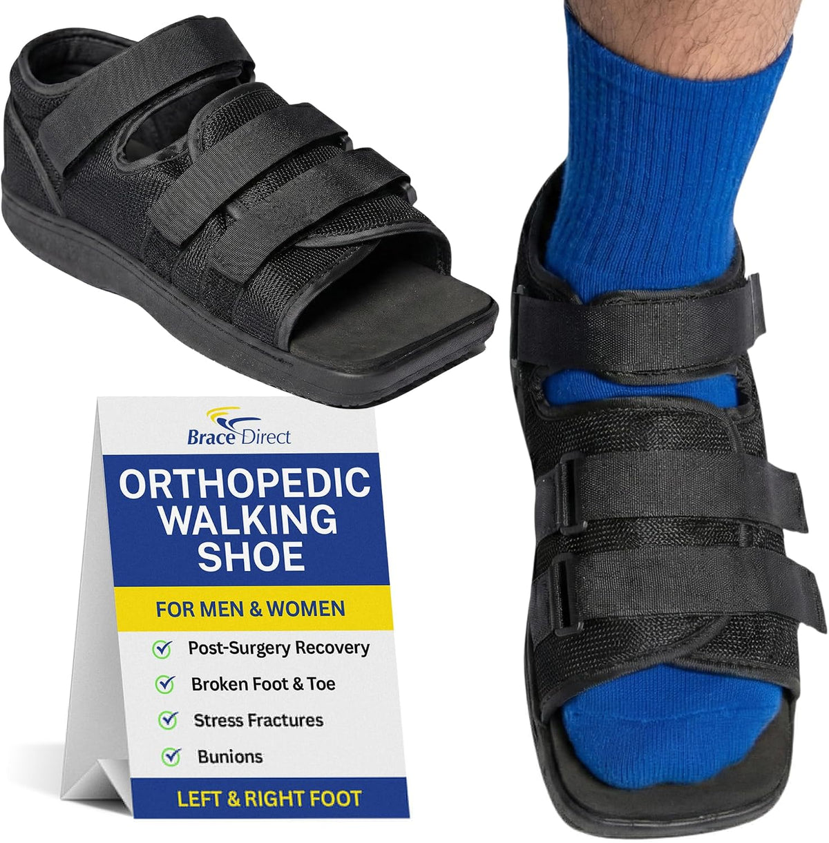 Brace Direct Post Op Shoe, Broken Toe, Bunion & Stress Fracture Foot Brace