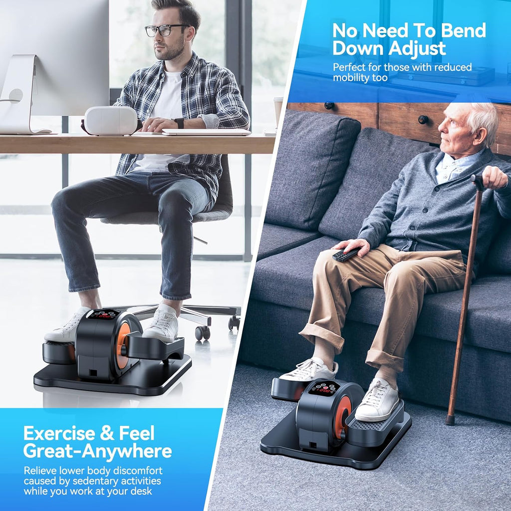 GUGTTR Under Desk Elliptical Machine, Electric Leg Exerciser for Seniors