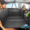 Hard Bottom Dog Car Seat Cover for Back Seat, PU Leather Dog Seat Extender