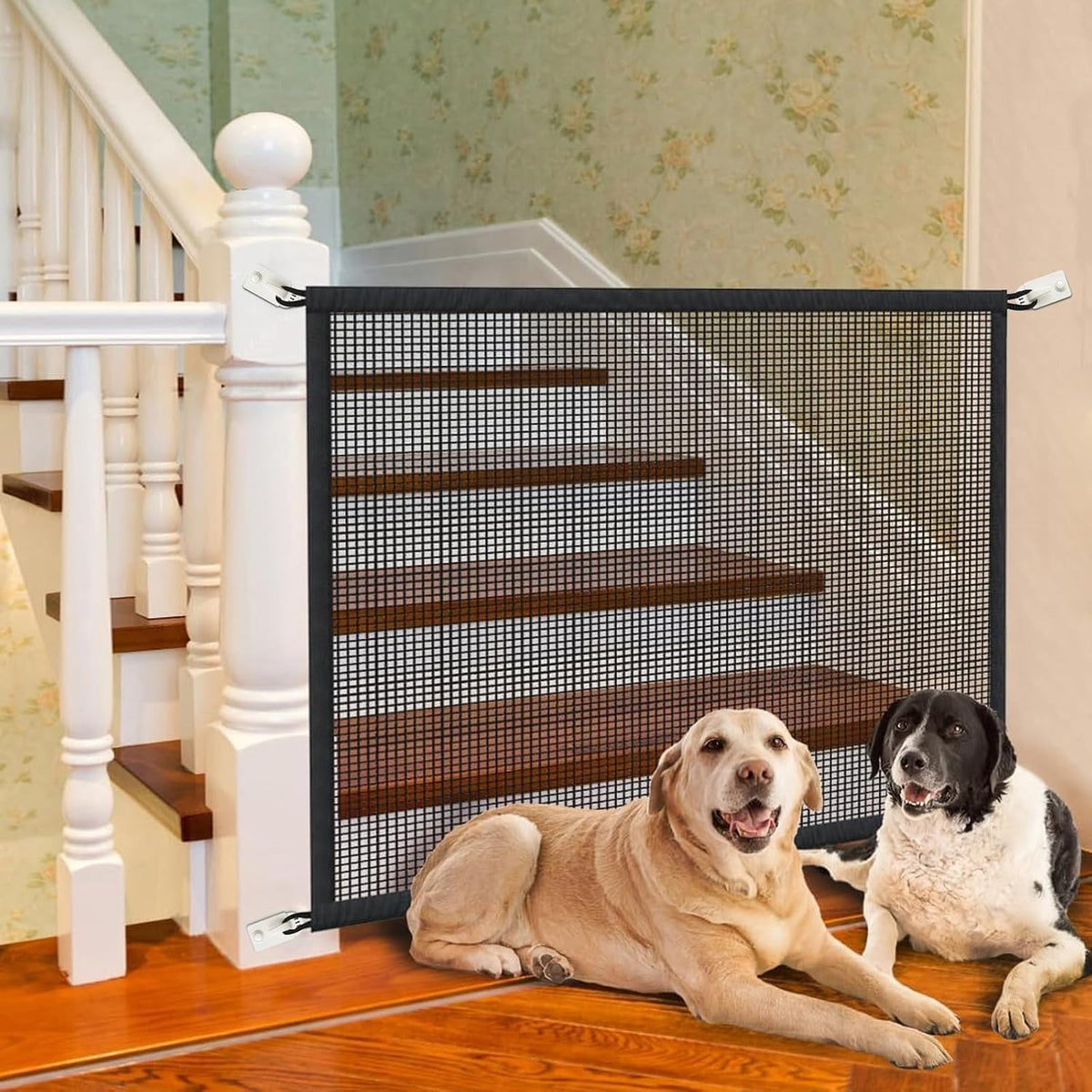 Cupount Dog Screen Mesh Gate for House, Stairs and Doorways, 29 x 38 in