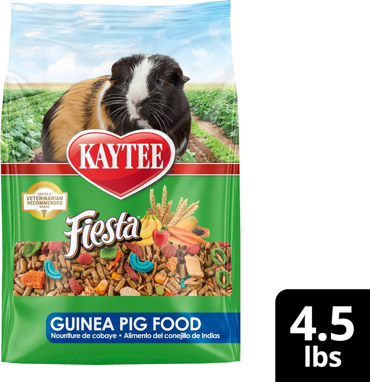 Kaytee Fiesta Guinea Pig Food, Nutritious Blend, 4.5 Pounds