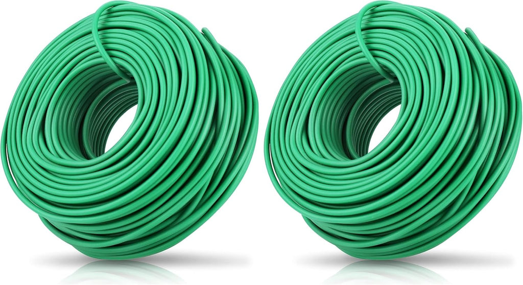YDSL 100 Feet Soft Tie for Plants, Green Twist Garden Ties Gardening Supplies for Supporting Climbing Plants, Tomatoes, Vegetables, (Diameter - 2.5MM)