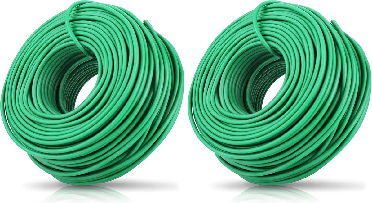 YDSL 100 Feet Soft Tie for Plants, Green Twist Garden Ties Gardening Supplies for Supporting Climbing Plants, Tomatoes, Vegetables, (Diameter - 2.5MM)