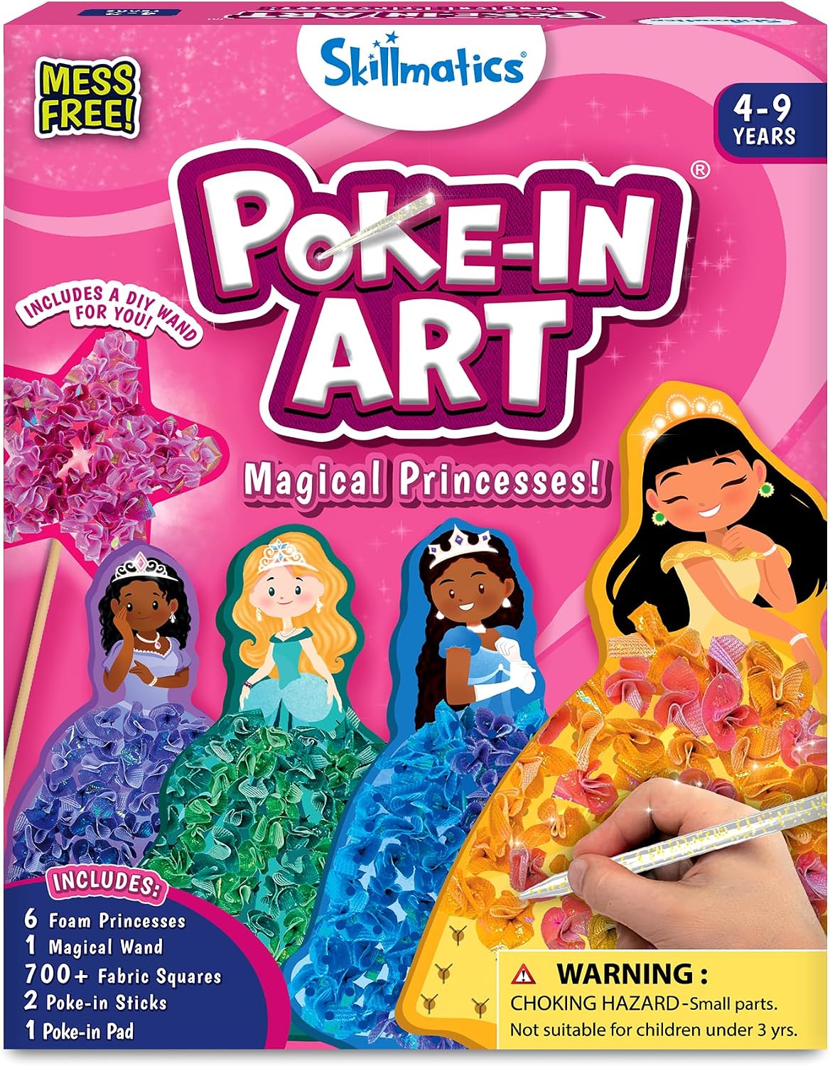 Skillmatics Poke-in Art – Disney Princesses, Wood Craft Kit, Gift for Kids