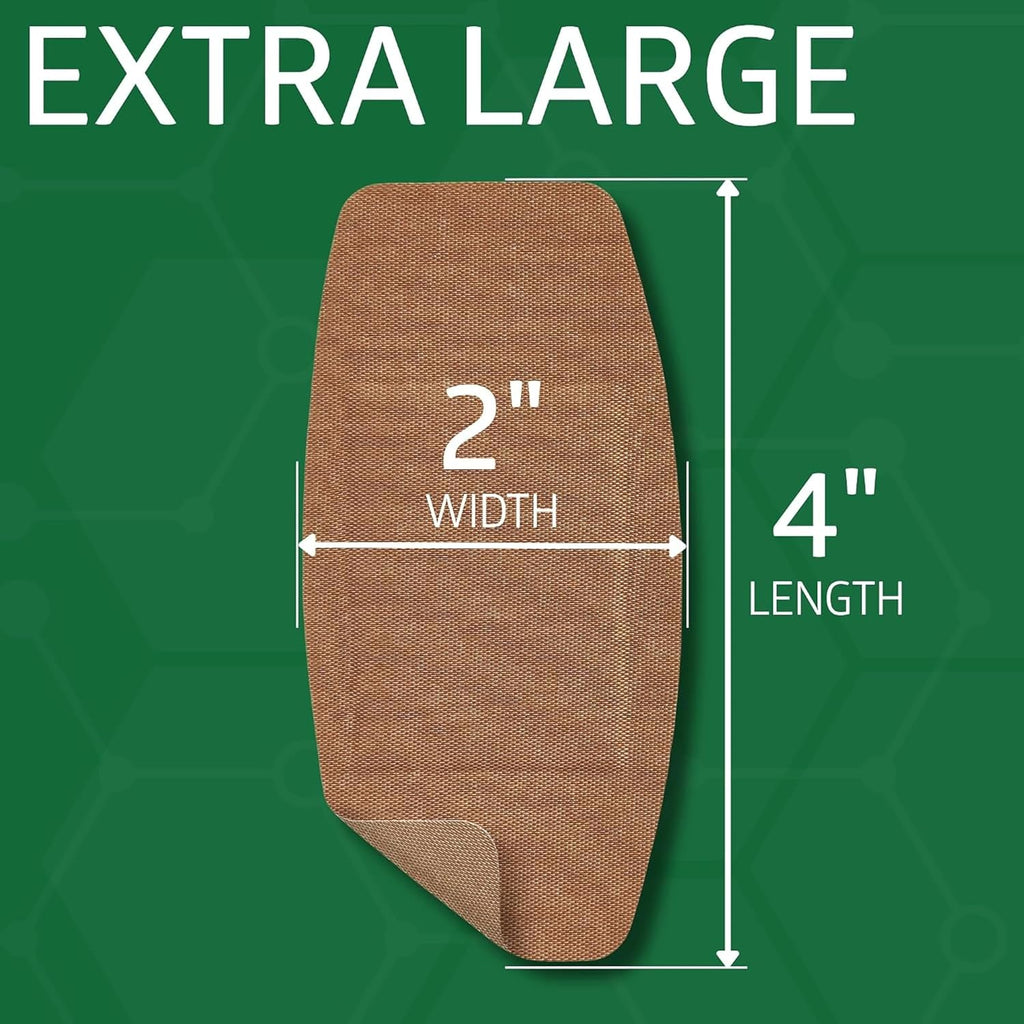 CURAD Flex-Fabric Adhesive Bandages, X‑Large 2 x 4 Inch, 50 Count,