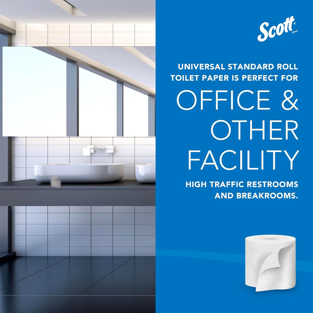 Scott Professional Standard Roll Toilet Paper, Bulk, 80 Rolls (13217)