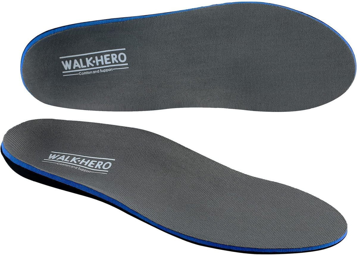 WalkHero Plantar Fasciitis Insoles, Arch Support Inserts for Pain Relief