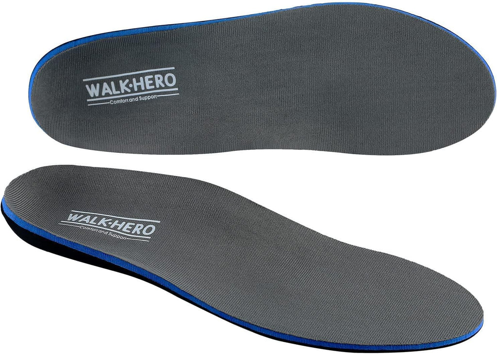 WalkHero Plantar Fasciitis Relief, Arch Support Insoles for Men Women